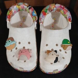 CROCS White Sandals with Cute Character Accents